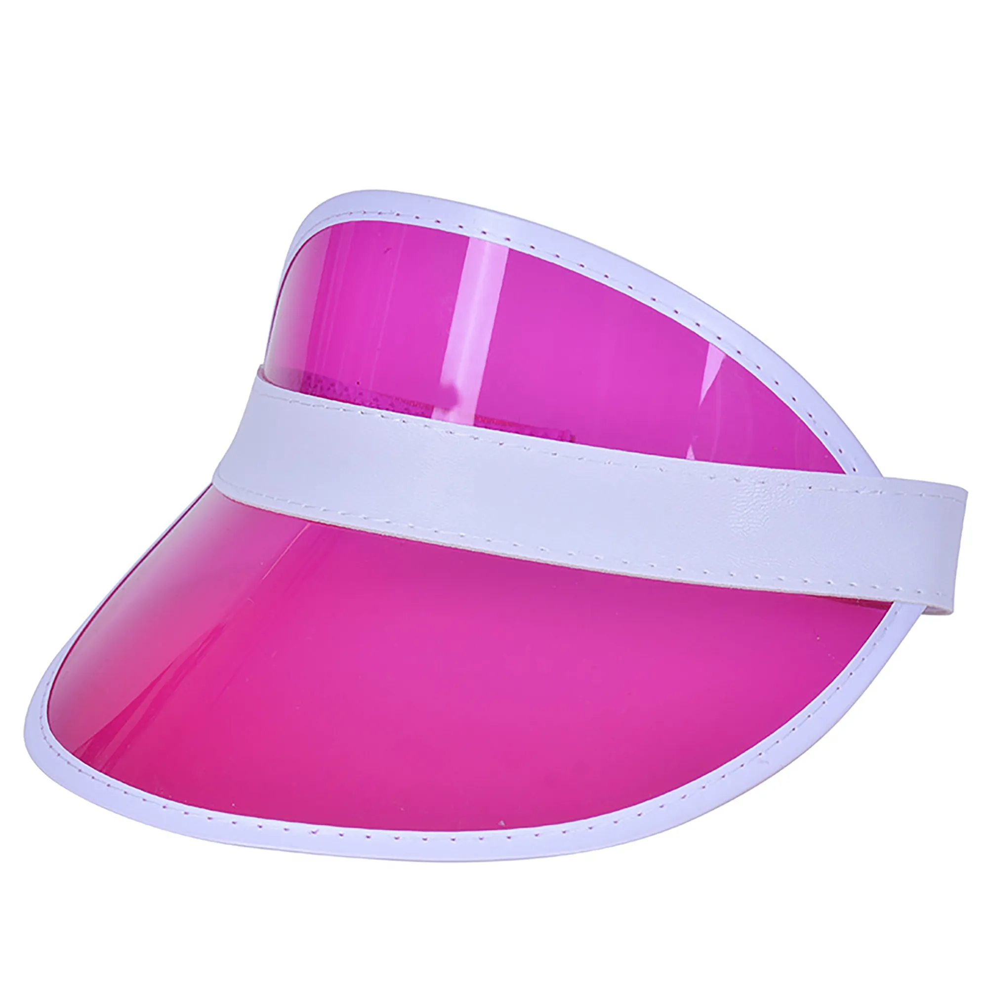 Clear Plastic Outdoor Hollow Top Sun Hat MOQ 100PCS 6
