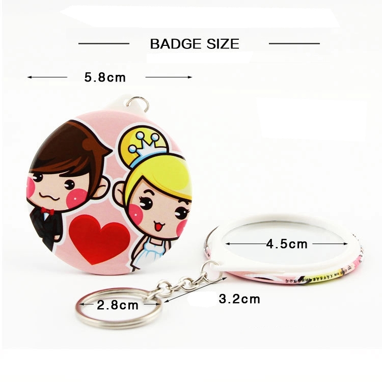 Custom Mini Advertising Mirror Keychain 3