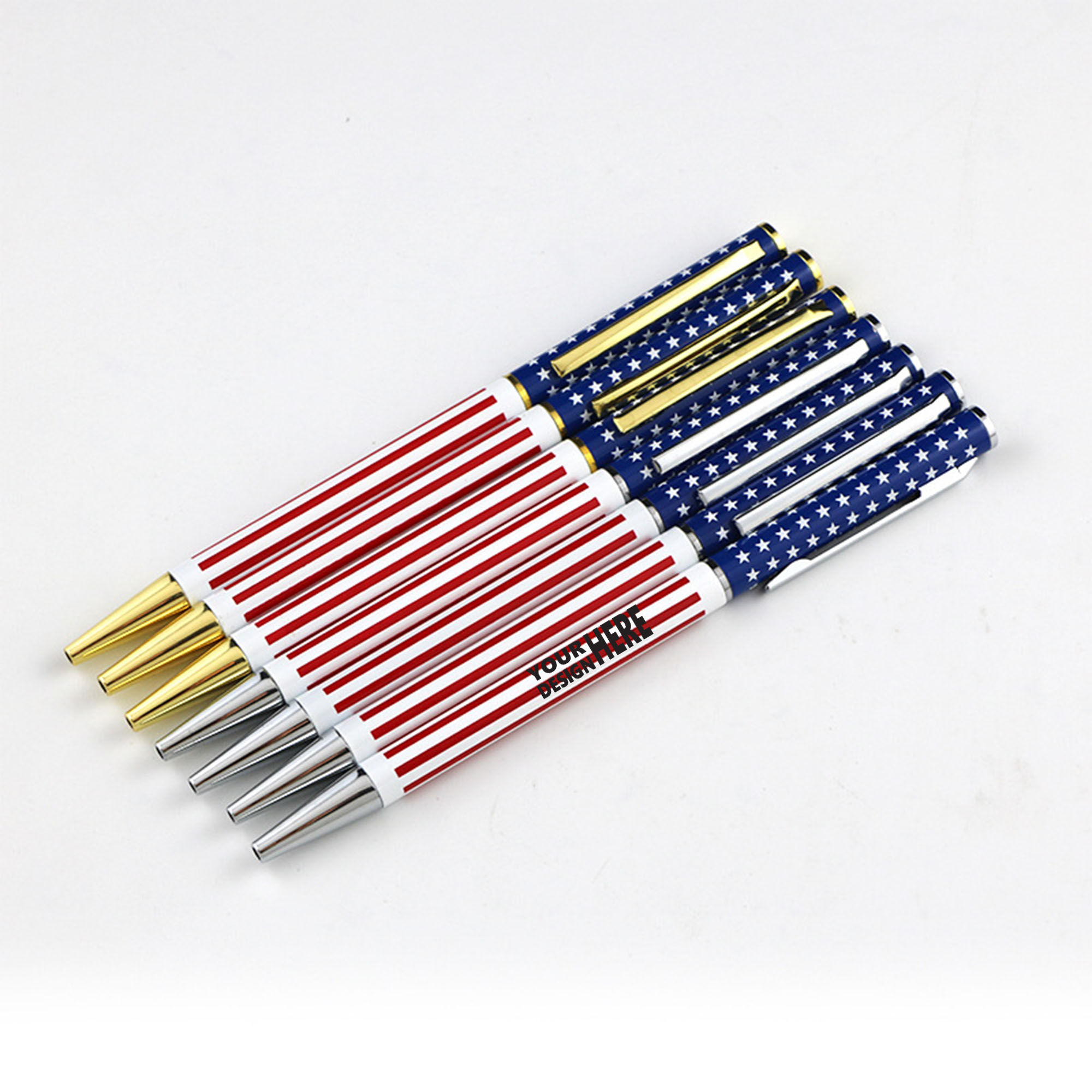 Premium Metal Ballpoint Pen With Flag Print 2