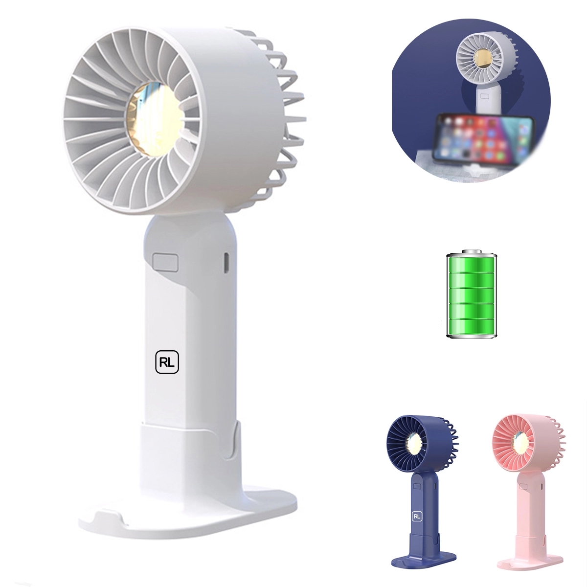2000Mah Mini Portable Rechargeable Handheld Fan 1
