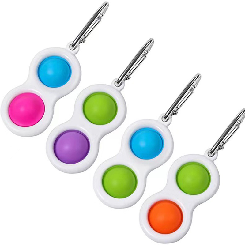 2PCS Bubbles Simple Dimple Keychain Sensory Fidget Toys 9