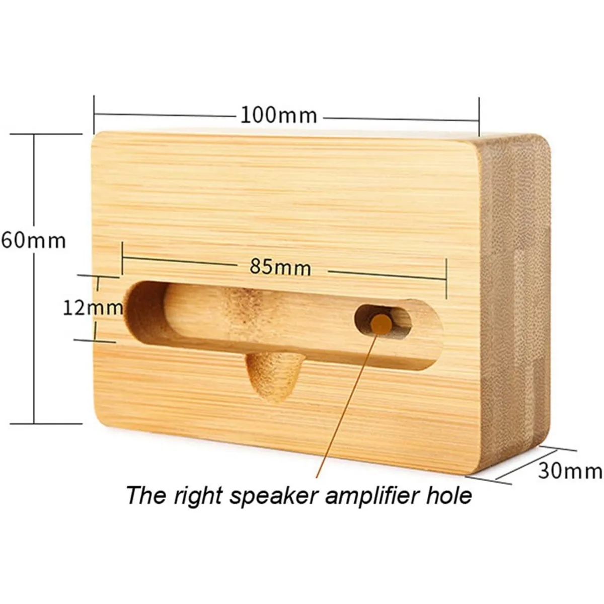 Bamboo Wooden Phone Amplifier Stand 4