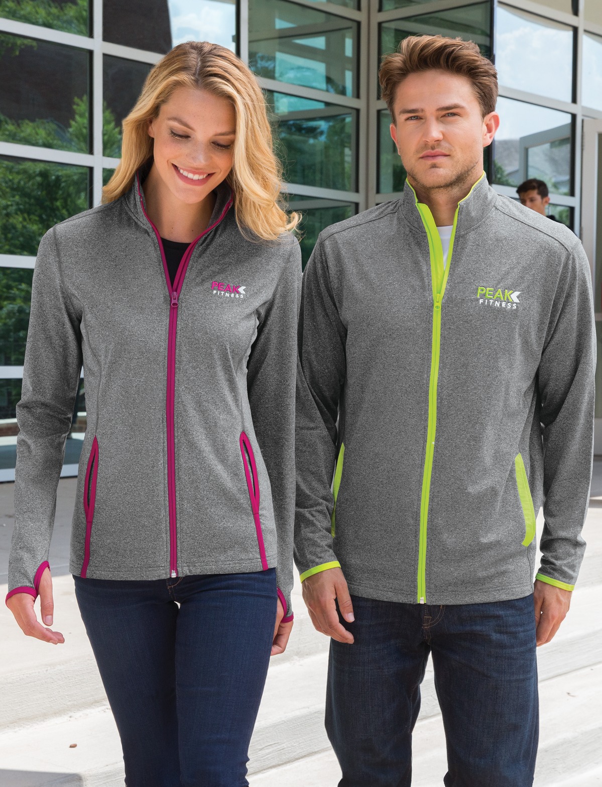 Sport-Wick Stretch Contrast Full-Zip Jacket