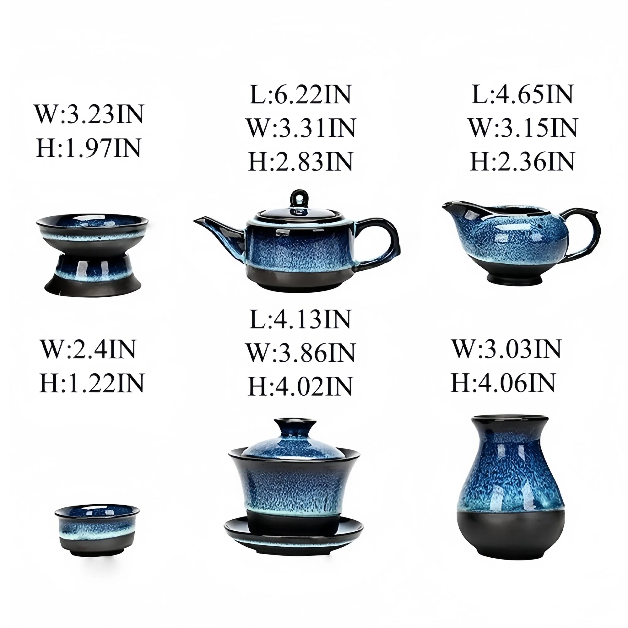 Premium Jun Kiln Glazed Tea Set With Gift Box For Business 7