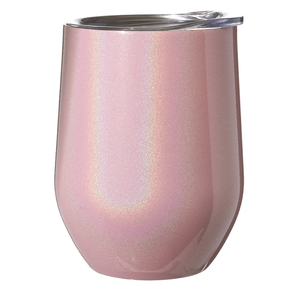 11 oz. Vacuum Iridescent Stemless Wine Glass with Lid 4