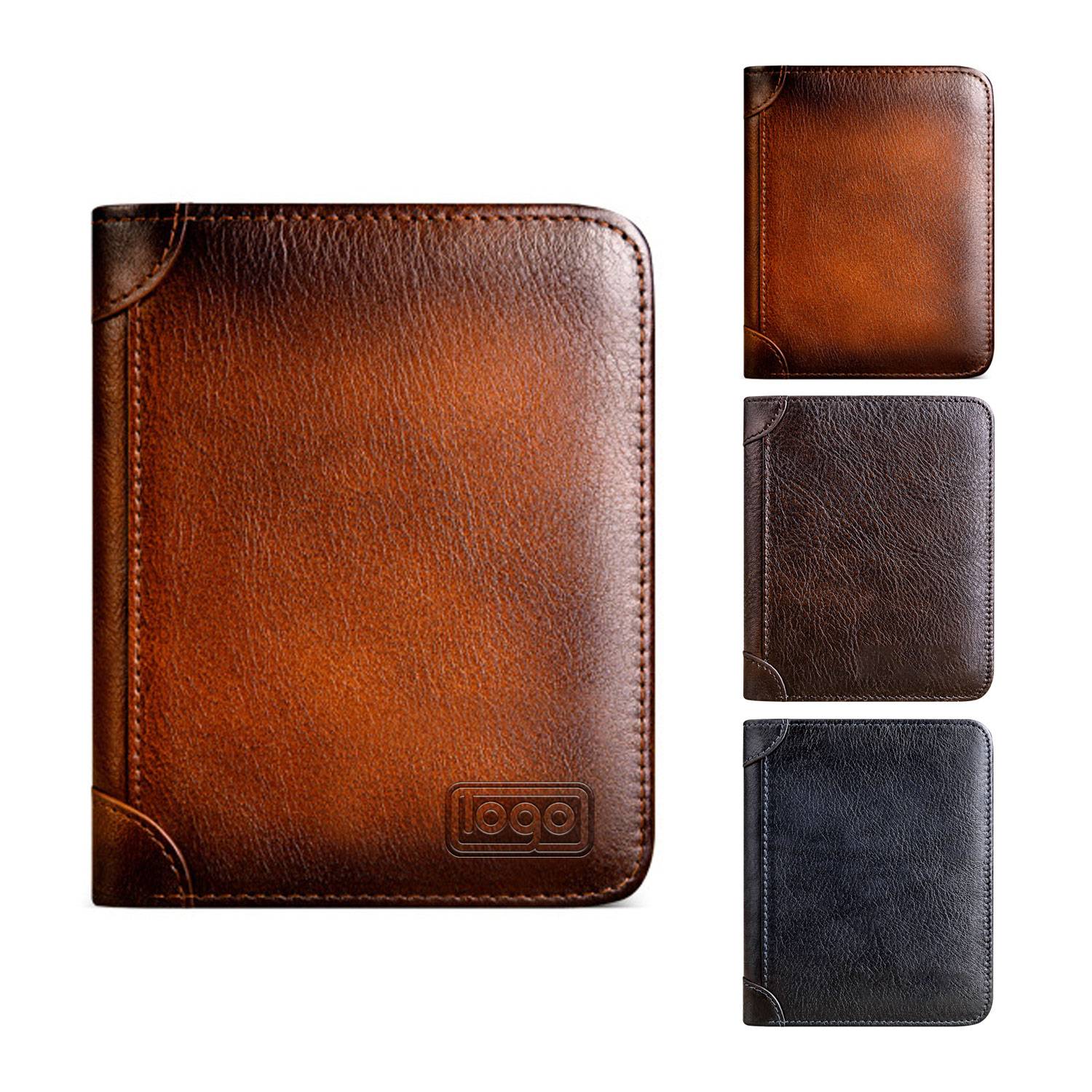 Anti-theft ultra-thin cowhide genuine leather 3