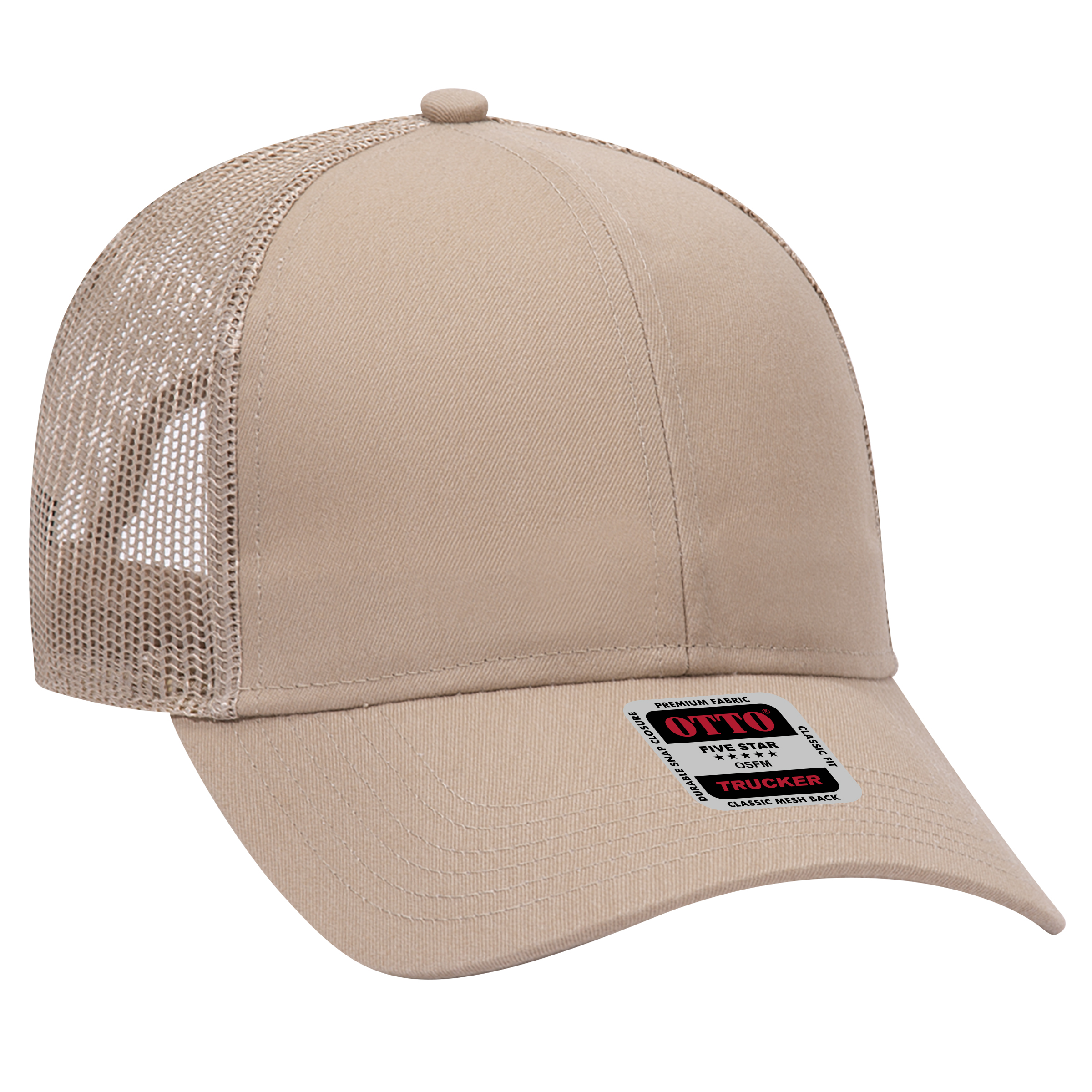 OTTO CAP® 6 Panel Mid Profile Mesh Back Trucker Hat 4