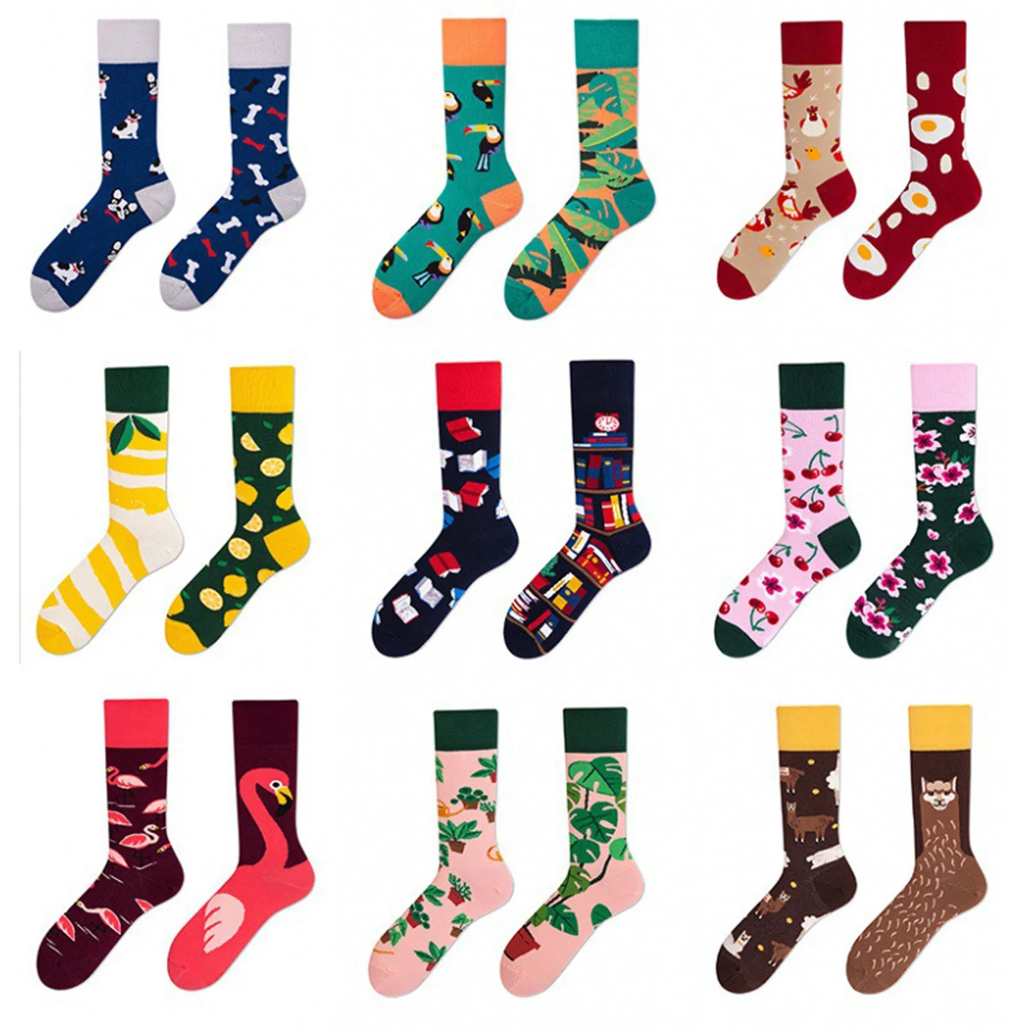 Full Color Long Tube Cotton Socks 1