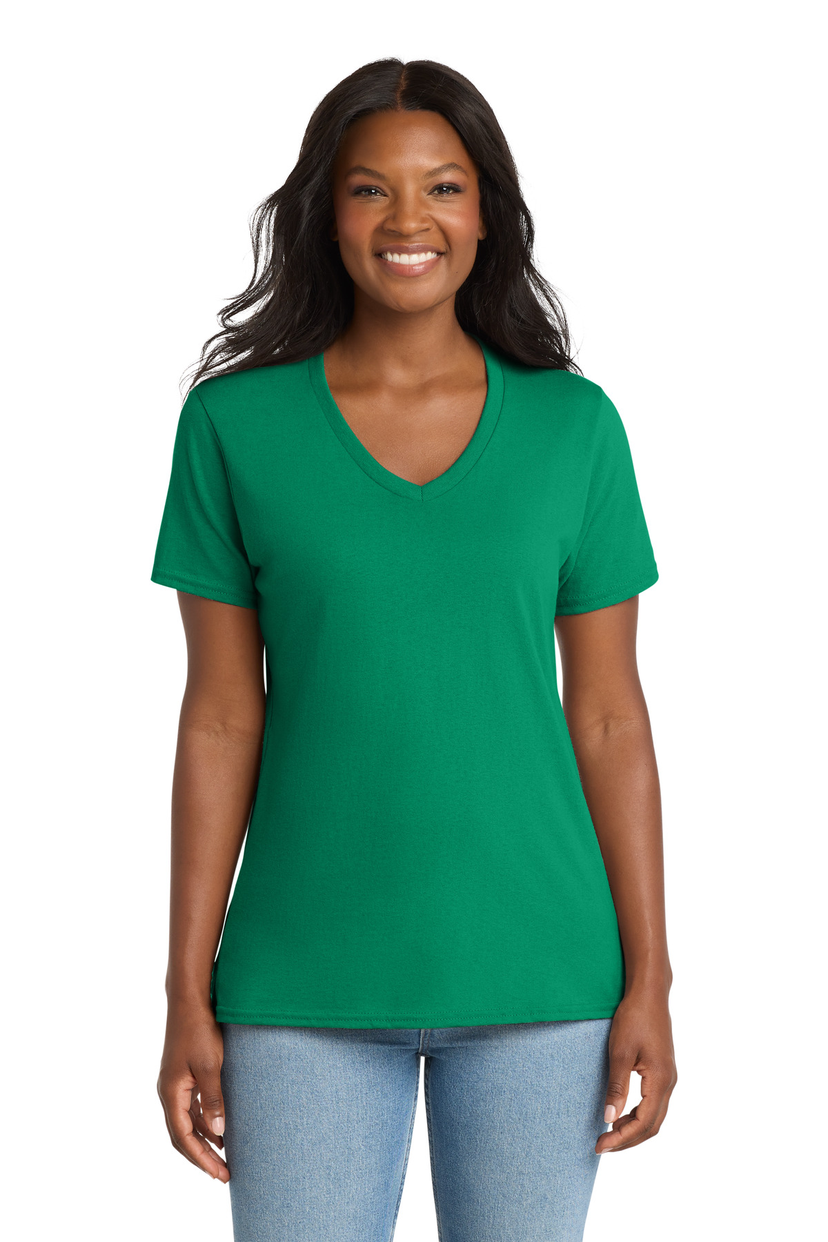Port & Co Women's Core Cotton V-Neck Tee. LPC54V 60
