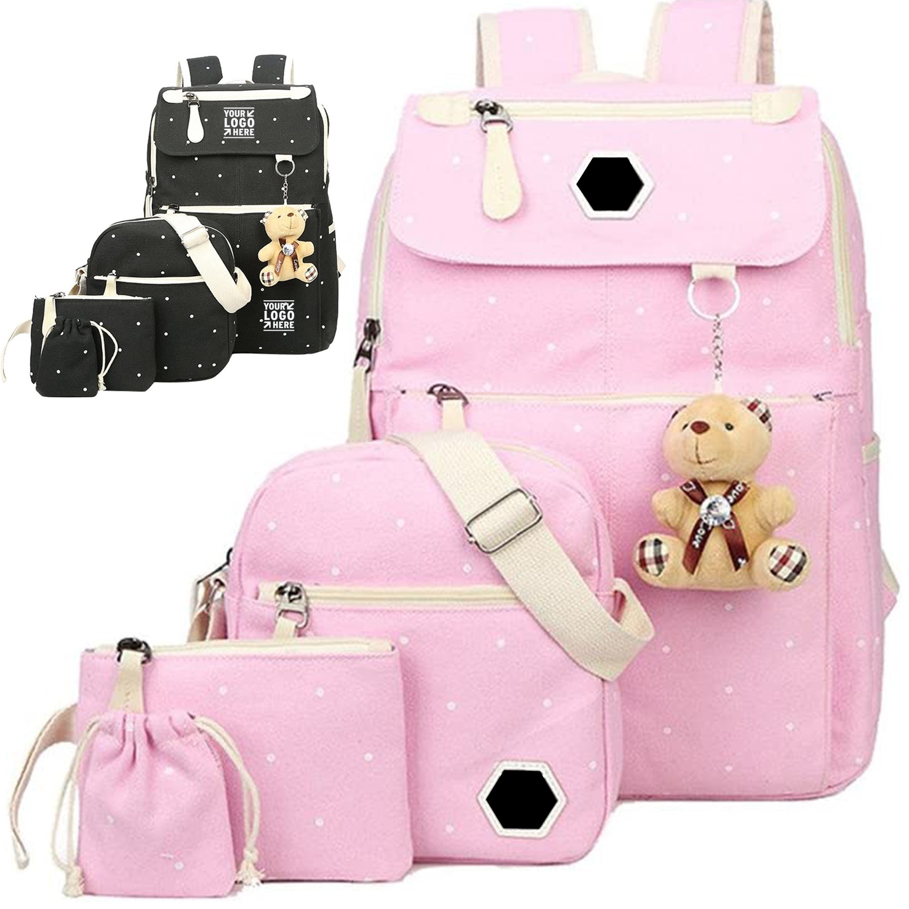 4 Pcs Dot Bags Set 2