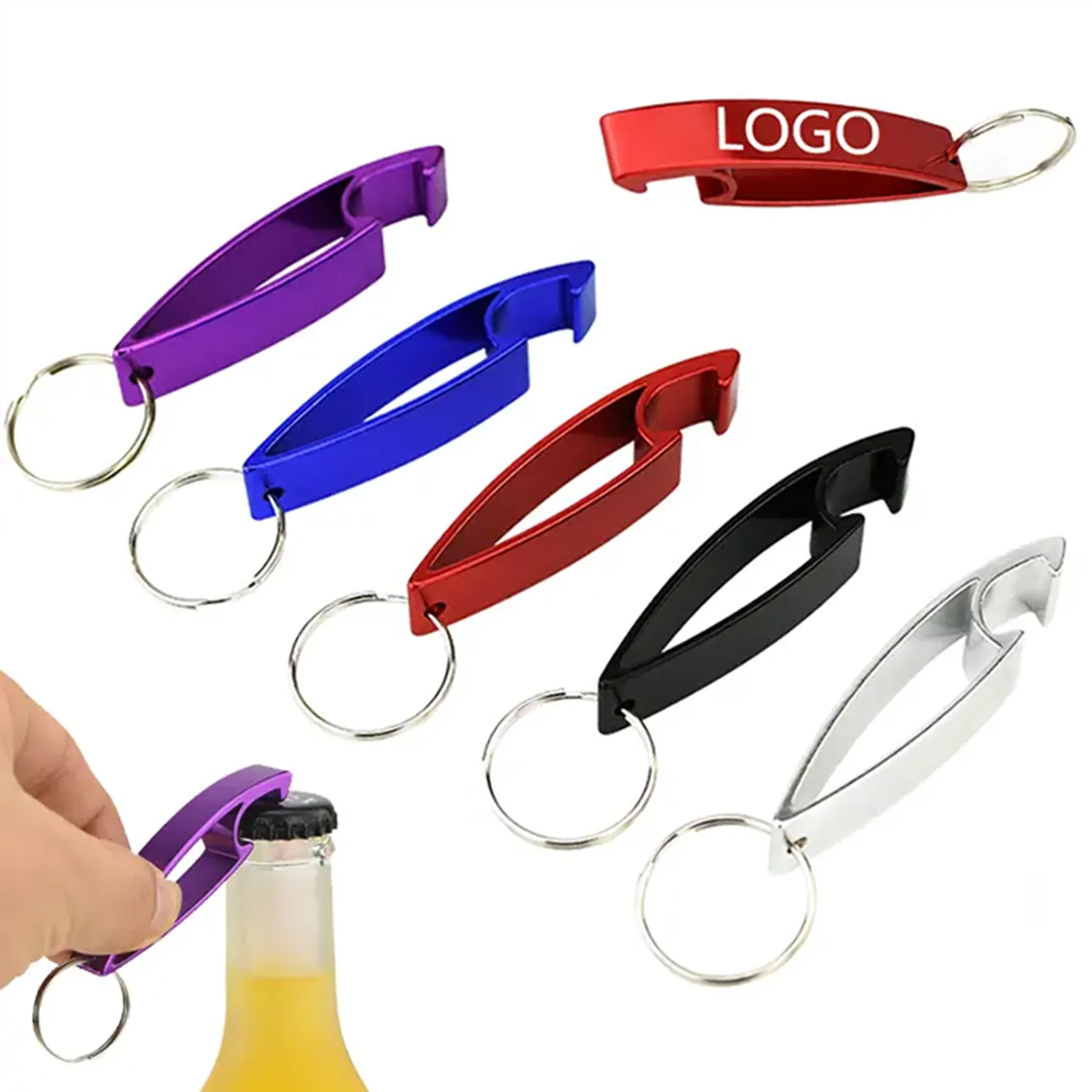 Metal Aluminum Alloy Keychain Beer Bottle Opener 8