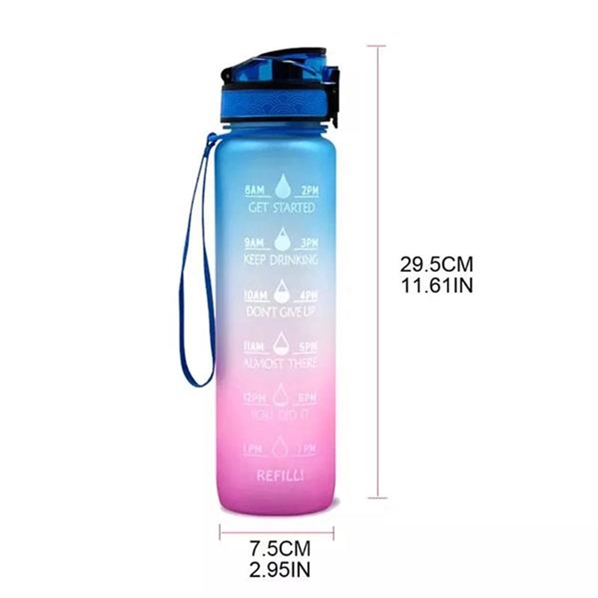 Water Bottle 32oz with Straw Motivational Mug with Time 6
