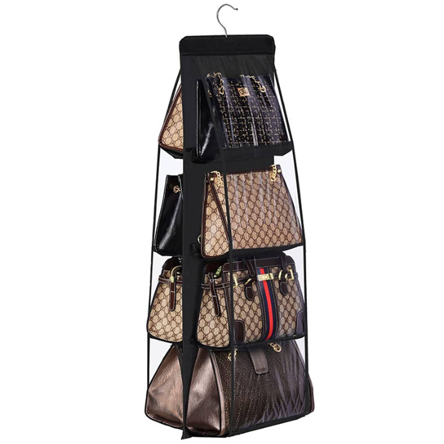 8-Mouth PVC Double-Sided Hanging Storage Organizer 3