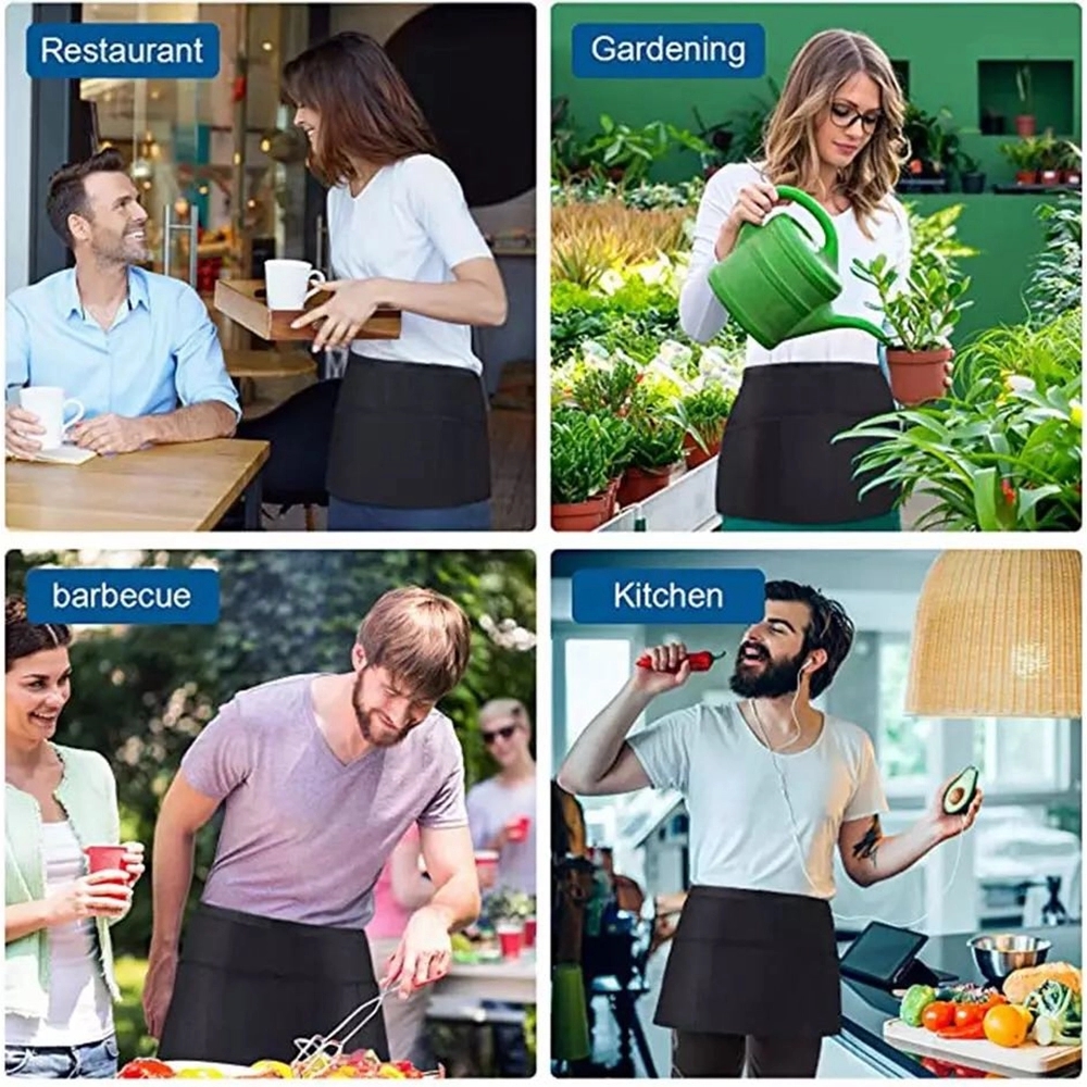 Kitchen Waist Apron With Pocket 5
