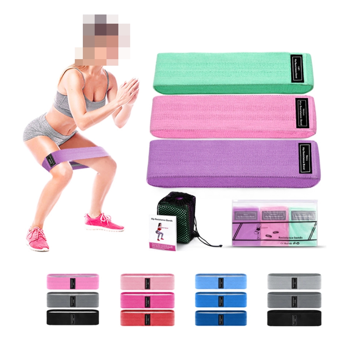 3 Fabric Resistance Bands 4