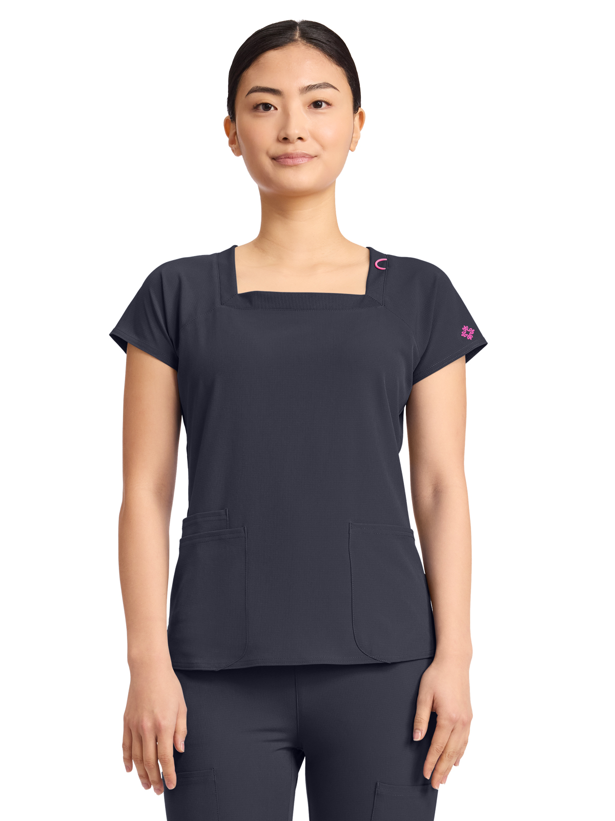 Med Couture - MC AMP - Women's 3-Pocket Square Neck Scrub Top 10