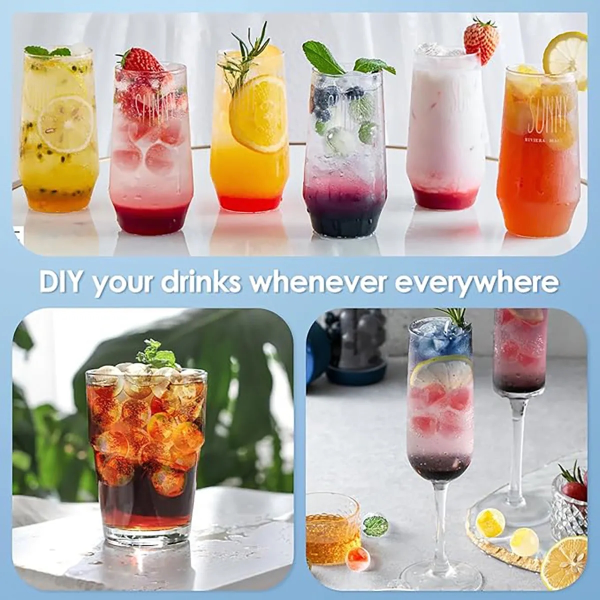 Spherical Ice Tray with Lid & Bin 6