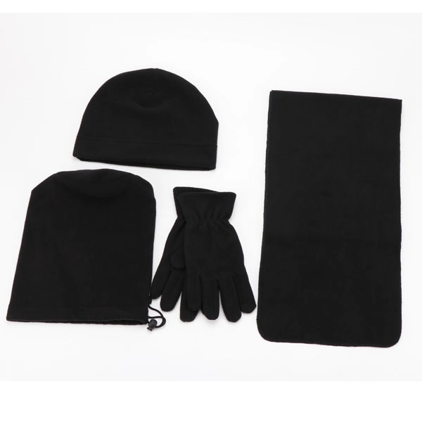 Fleece Winter Set - Beanie, Gloves, Scarf with Pouch 7