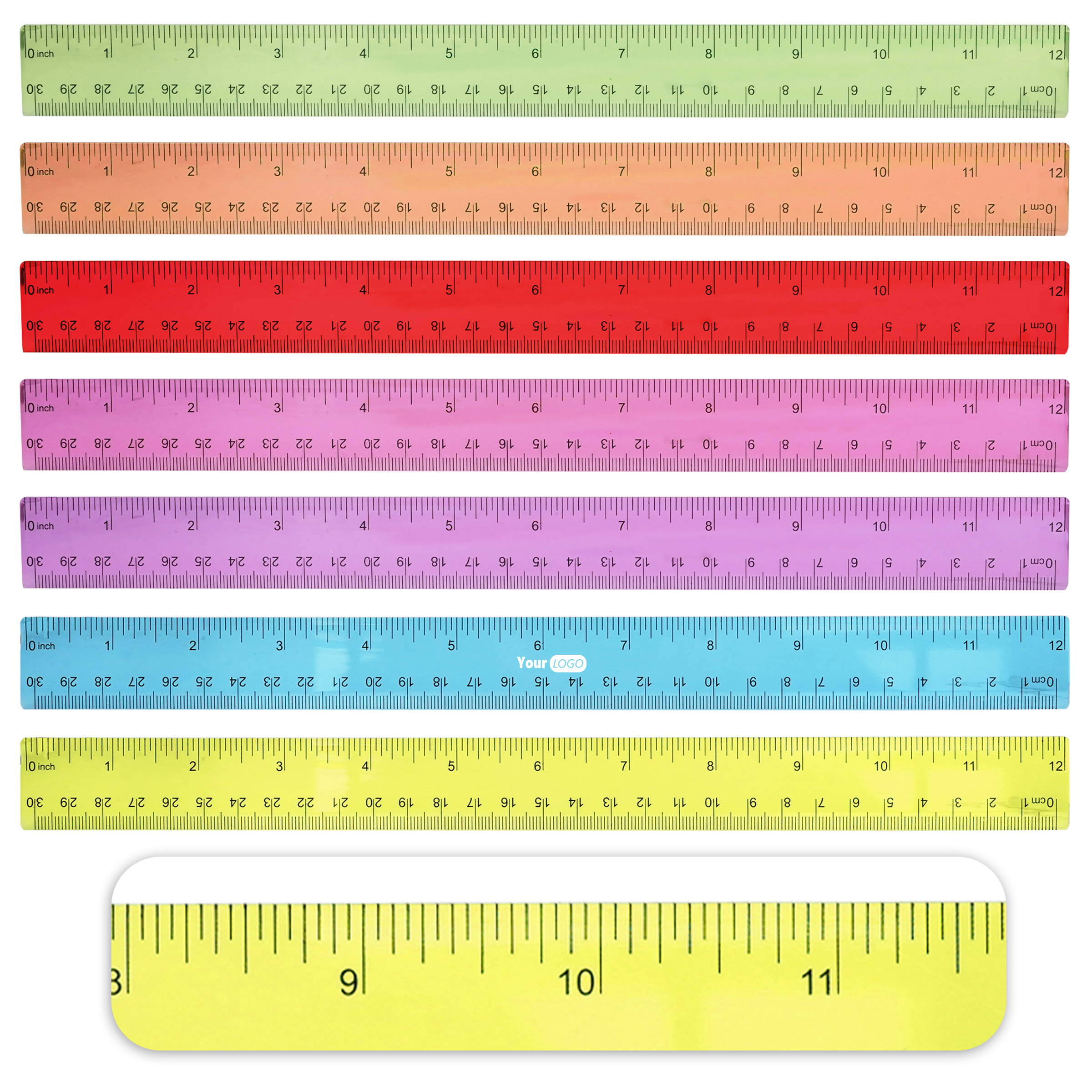 Plastic Colored Transparent Rulers 2