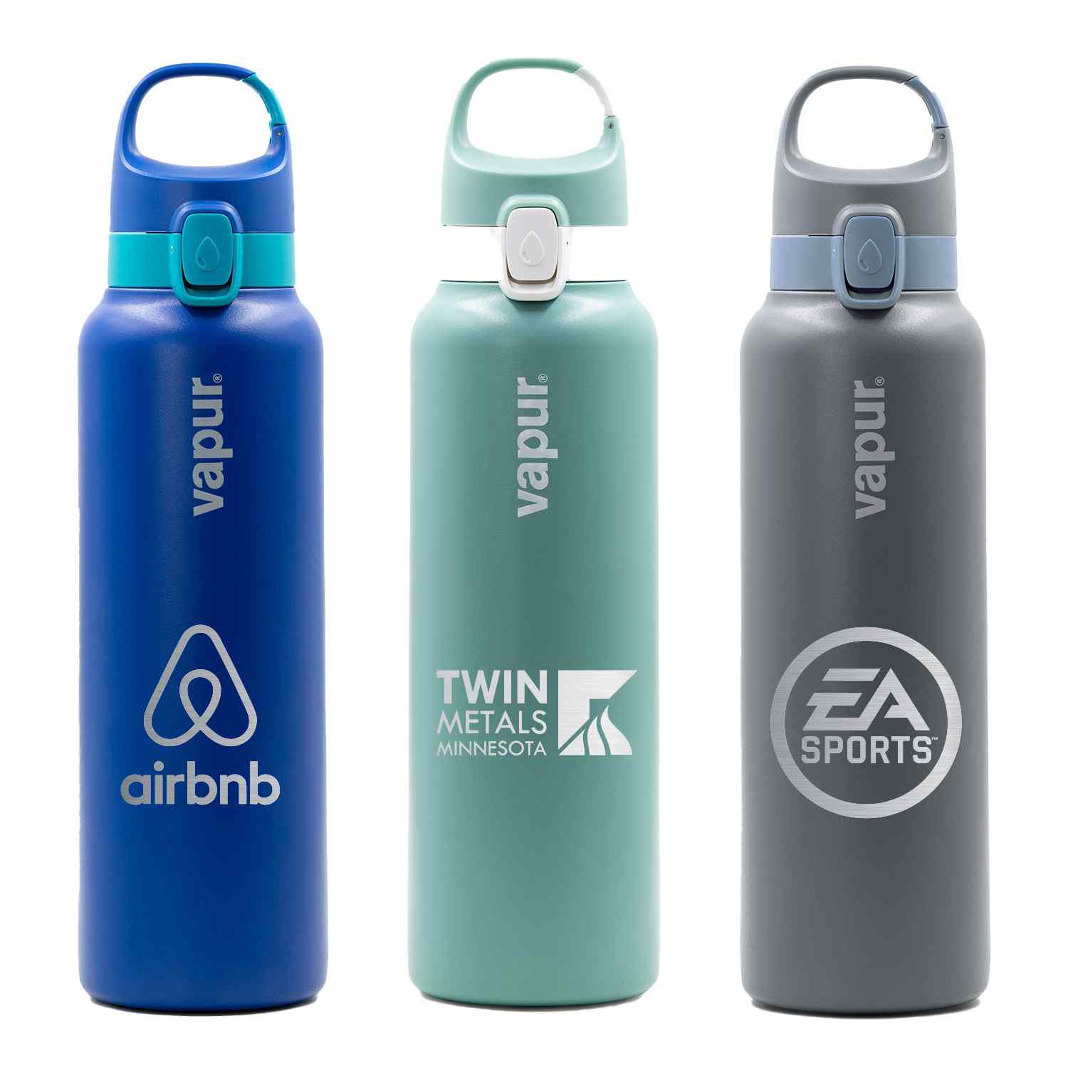 Chill 20oz Insulated Water Bottle Admiral Blue with Malibu Teal Trim