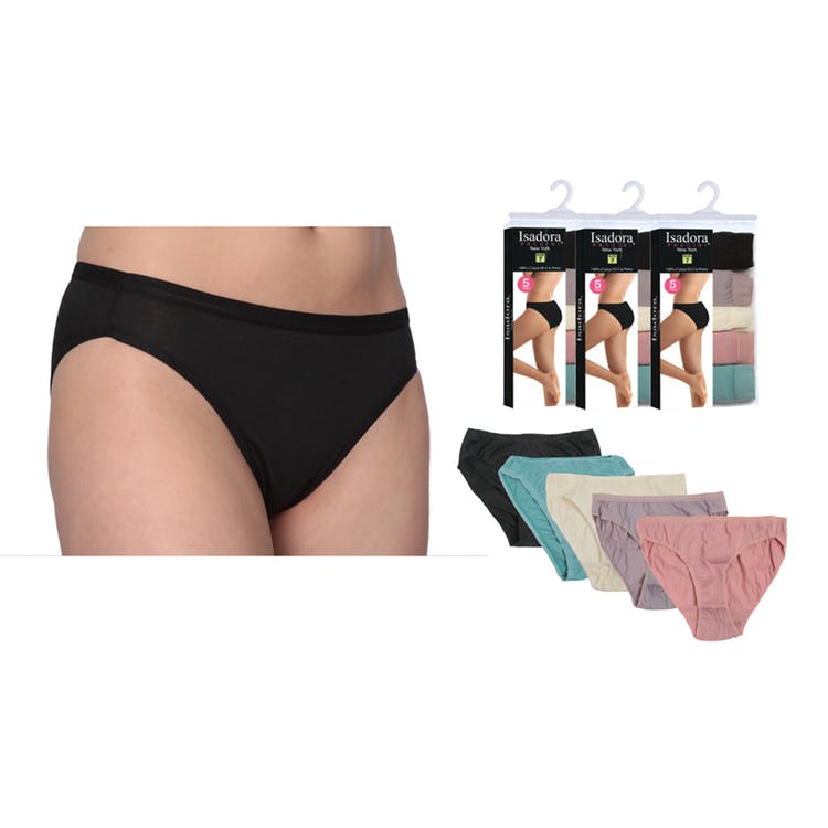 Women's Hi-Cut Briefs - Dusty Tones 5-Pack Size 8-10 2