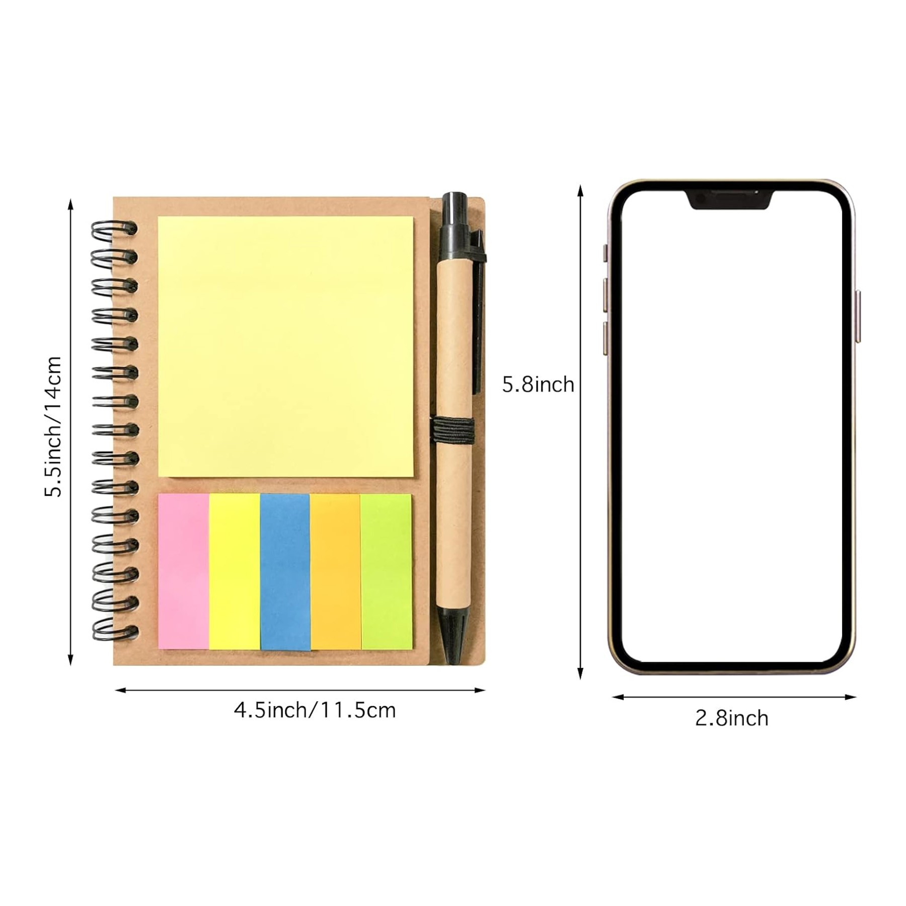Spiral Notebook Steno Pads With Pen 5