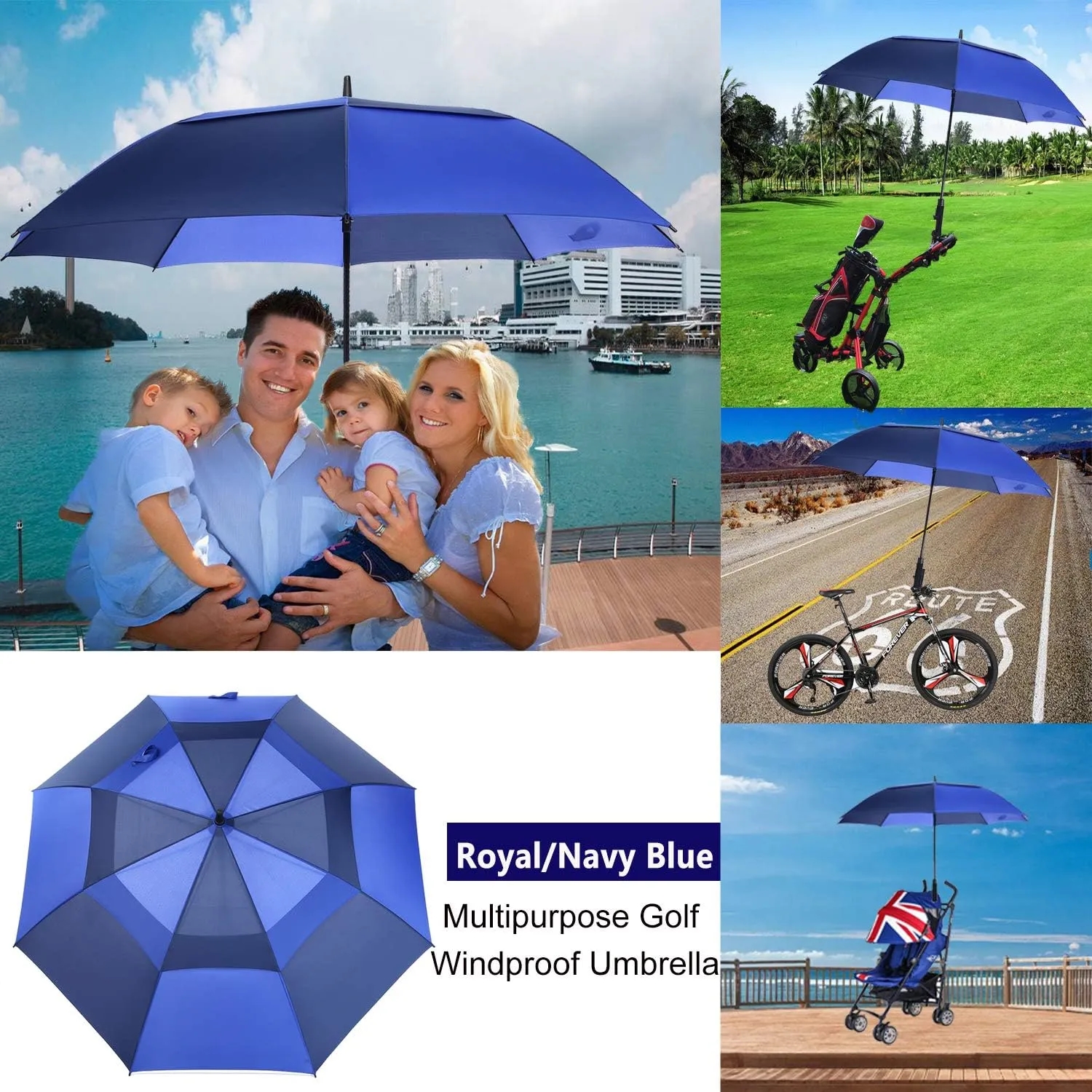 Automatic Open Windproof Golf Umbrella 6