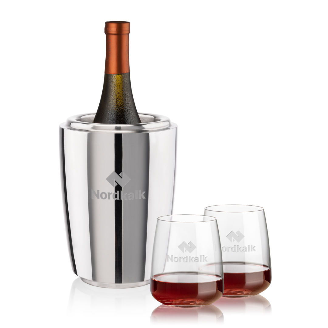 Pescara Wine Cooler & Dunhill Stemless Wine Set 4