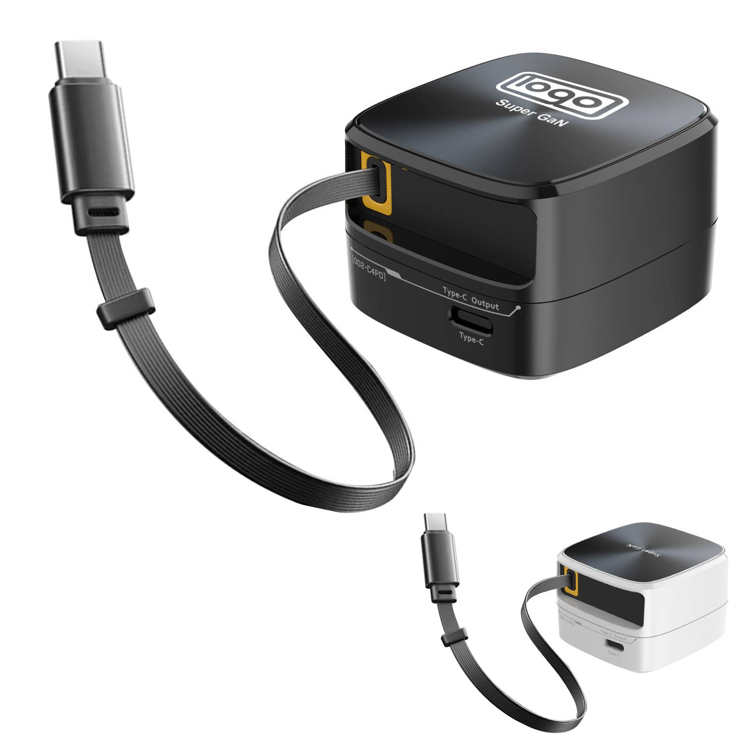 Travel Charger w/ Retractable Type C Cable 1