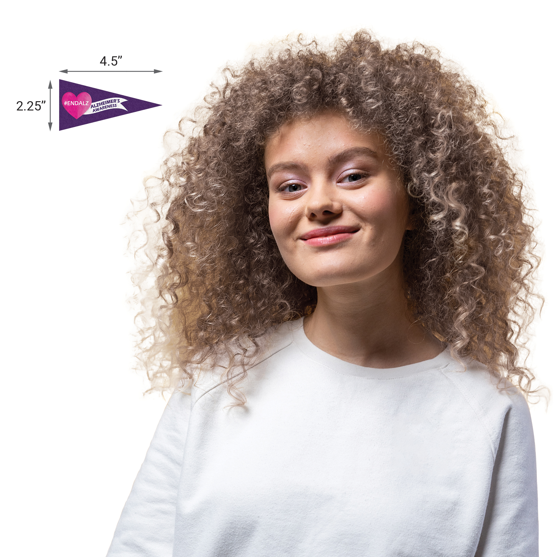 2.25" x 4.5" Custom Printed Mini Magnetic Felt Pennant 7