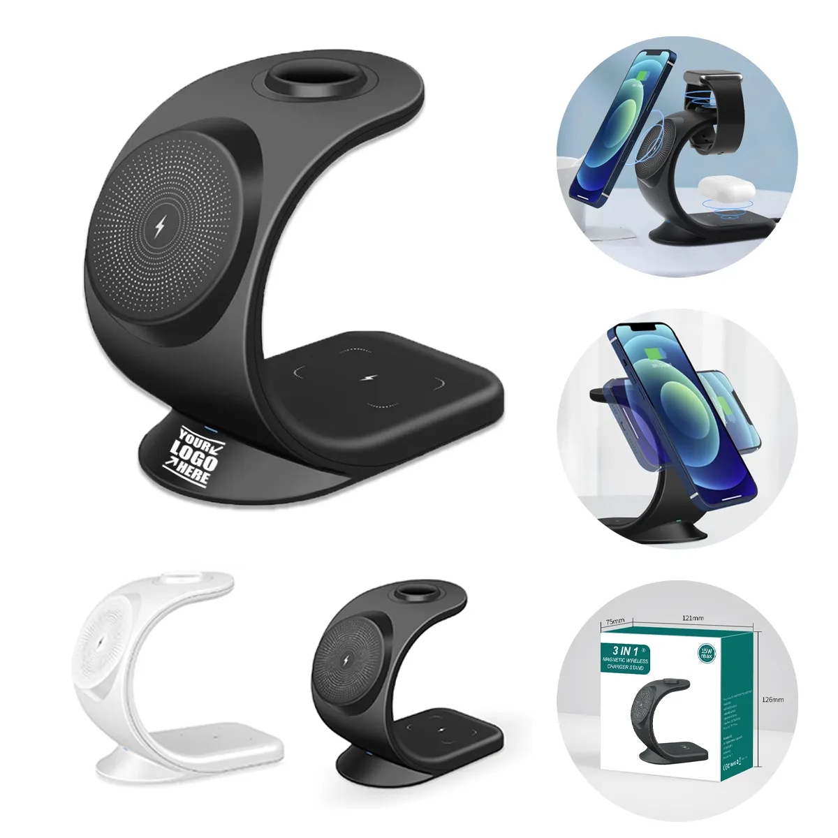Fast Charging Magnetic 3 In 1 Wireless Charger 2