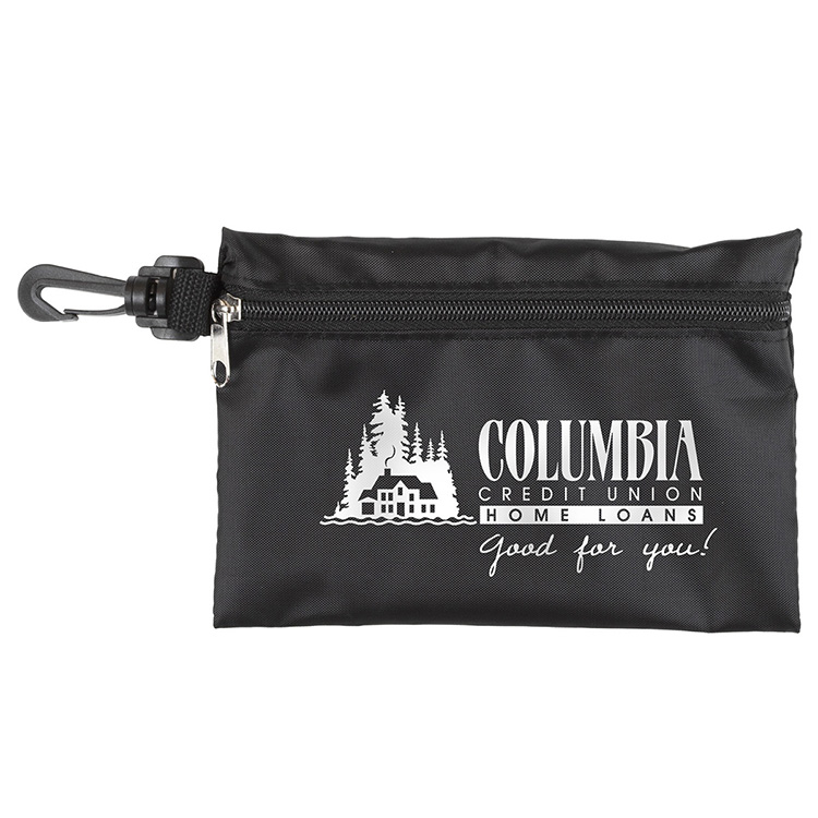 "Jupiter" 12 Piece Safety Kit in Zipper Pouch with Carabiner Attachment 12