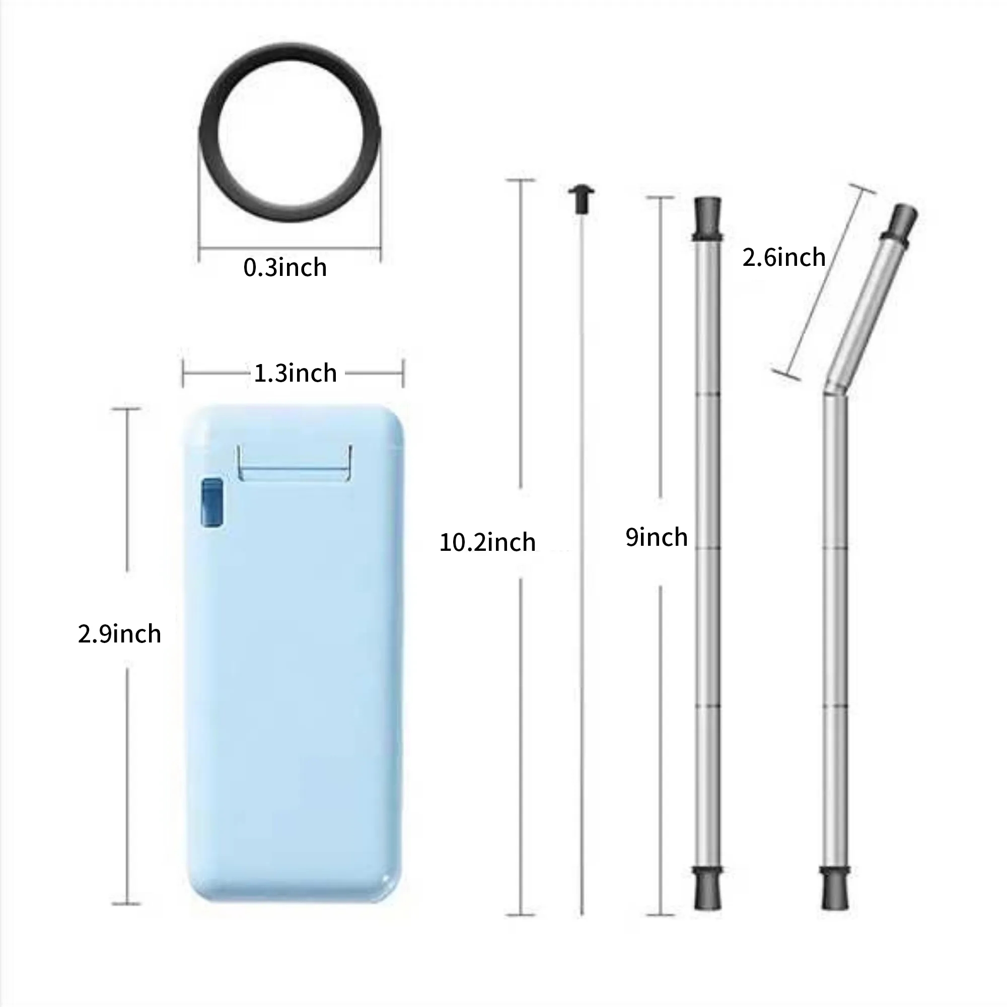 Reusable Metal Straw Set with Case for Eco-Friendly Sipping 1