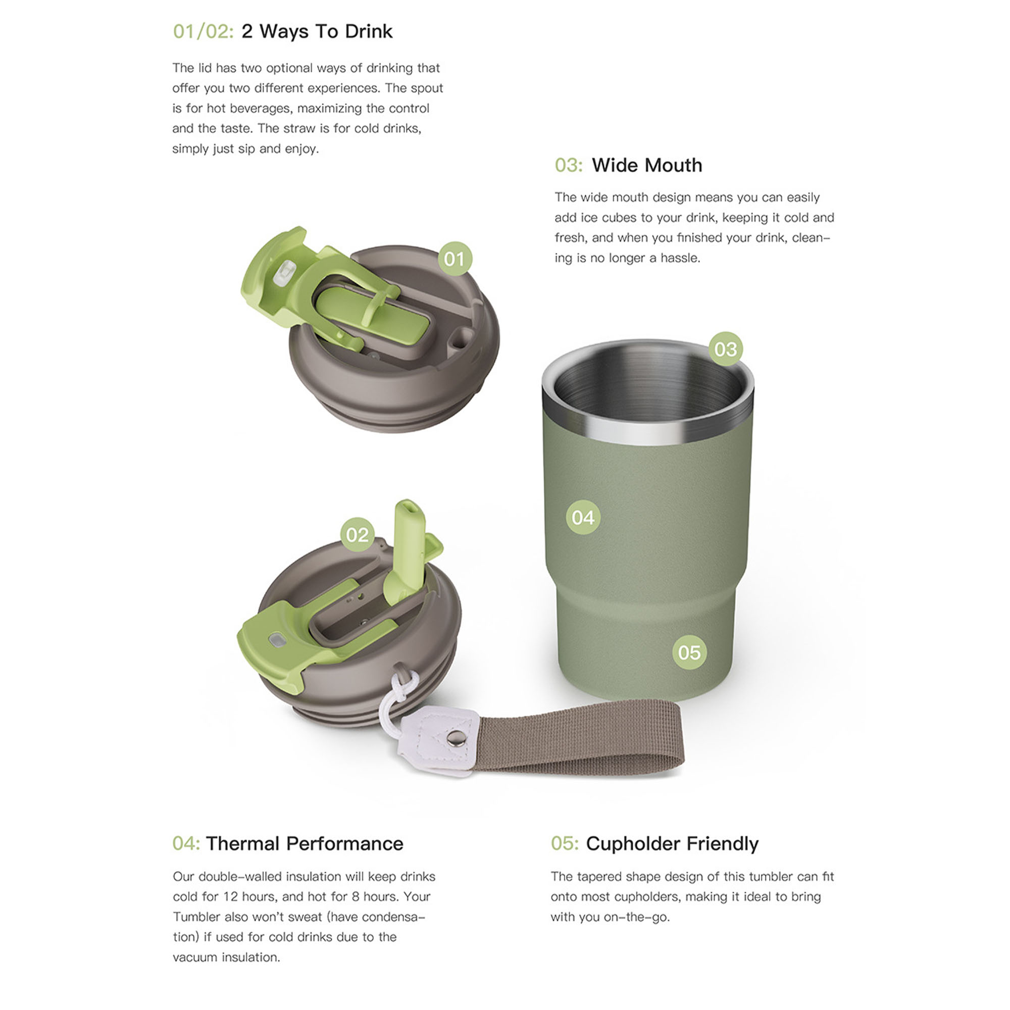Stainless Steel Car Coffee Insulated Cup 5