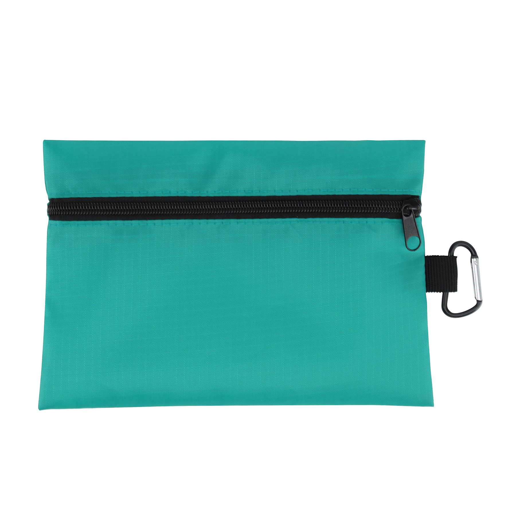 8.5" x 6" Ripstop Utility Zipper Pouch With Carabiner 5