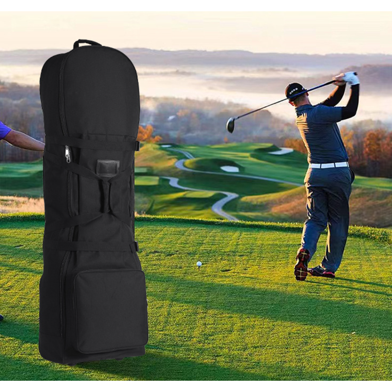 Soft Waterproof Golf Travel Bag With wheels 5