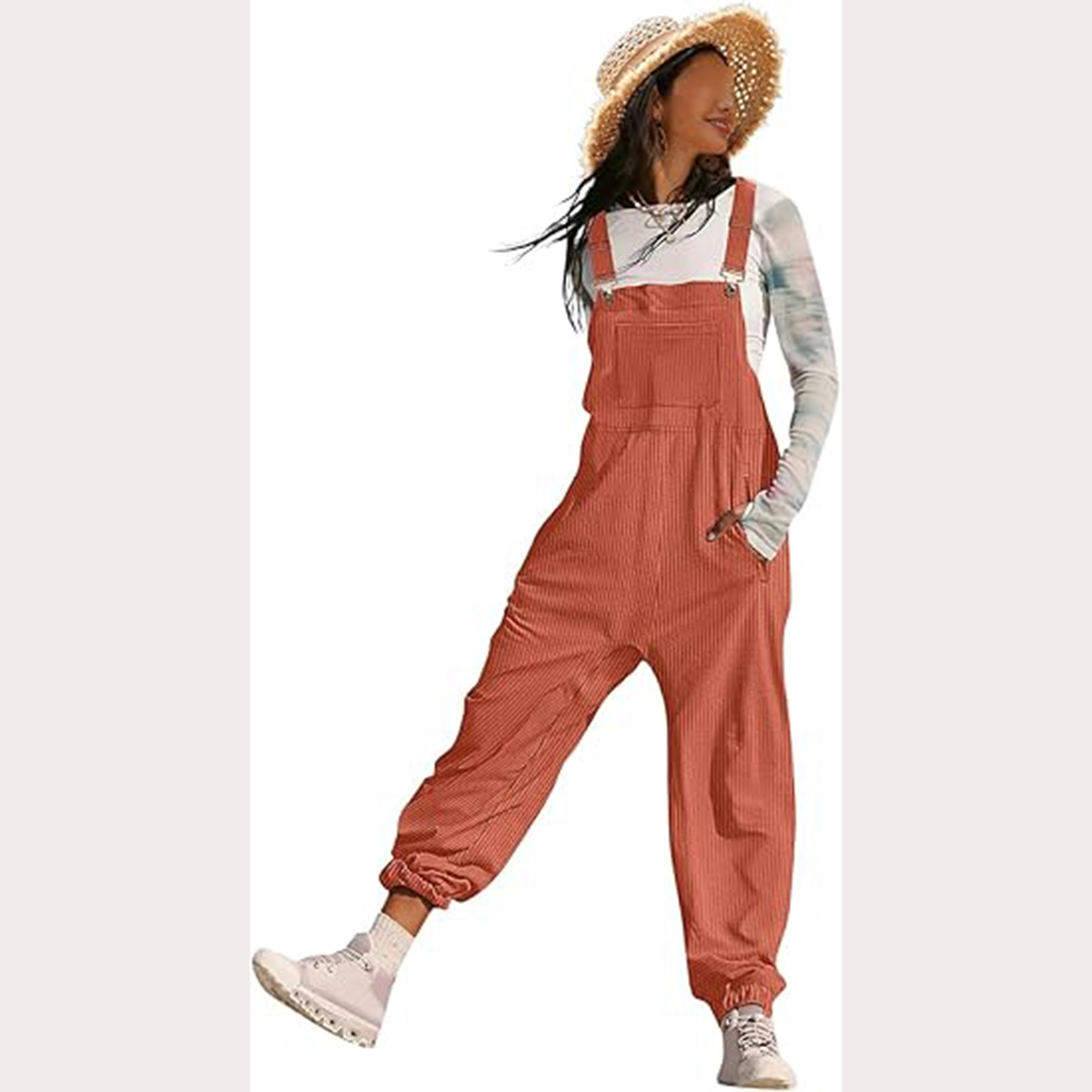 Women's Casual Corduroy Overalls 7