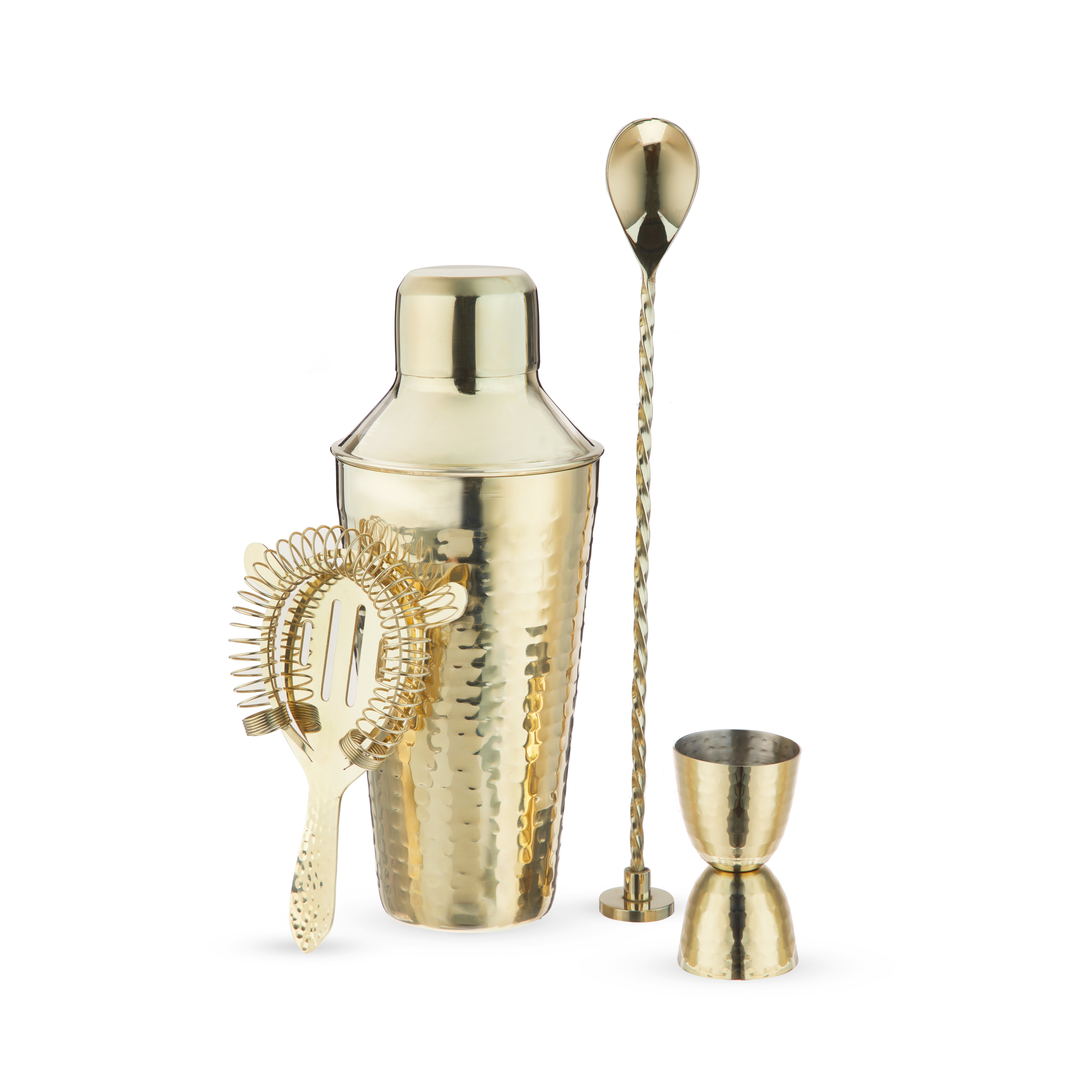 Twine Living® Gold Hammered Barware Set 6