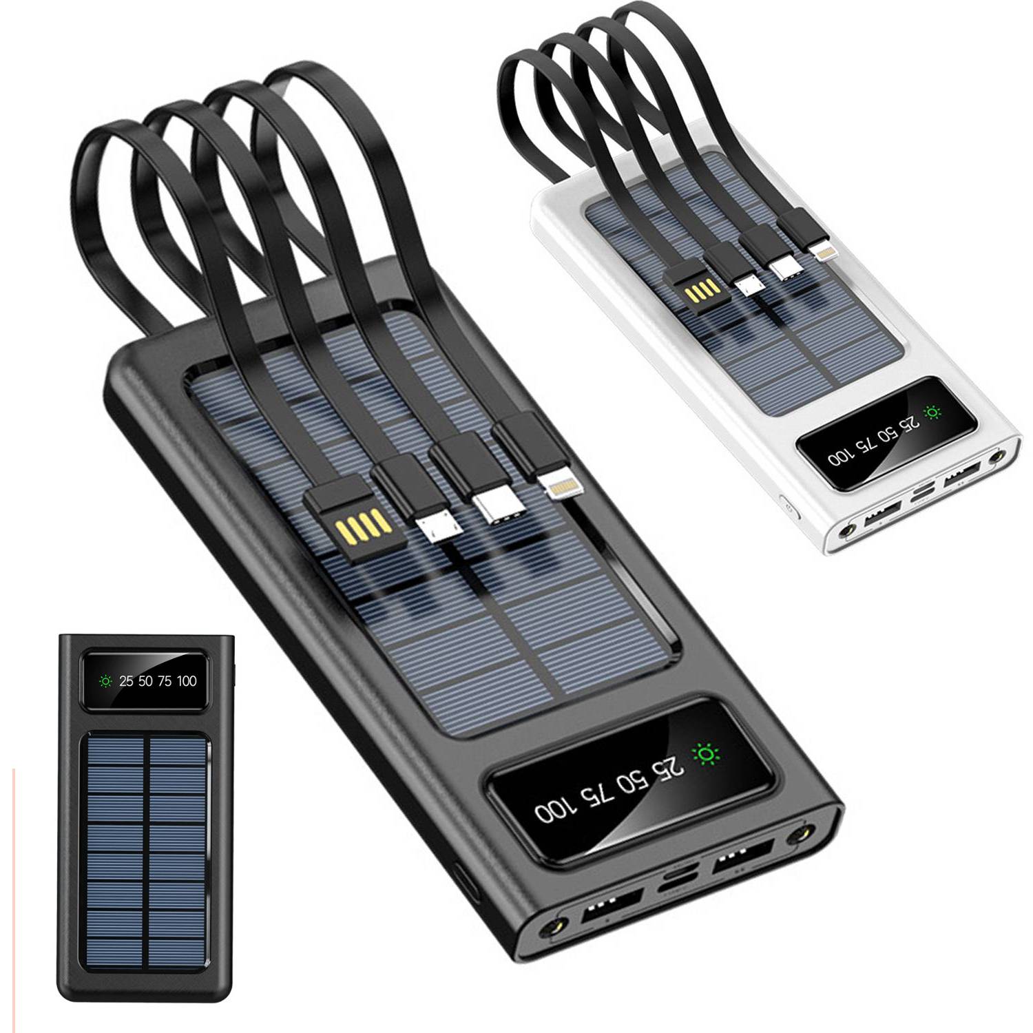 10000mAh Solar Fast Charging Power Bank w/ LED Light 3