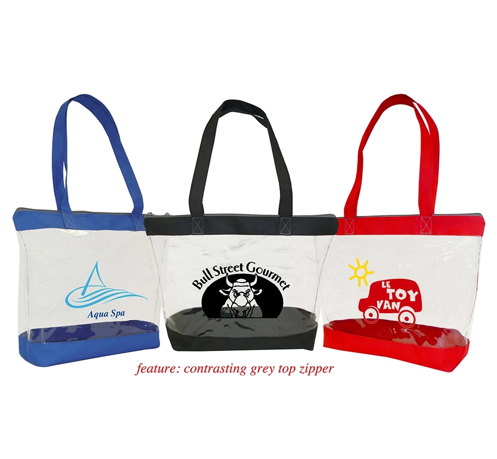 Basic Clear Zipper Tote