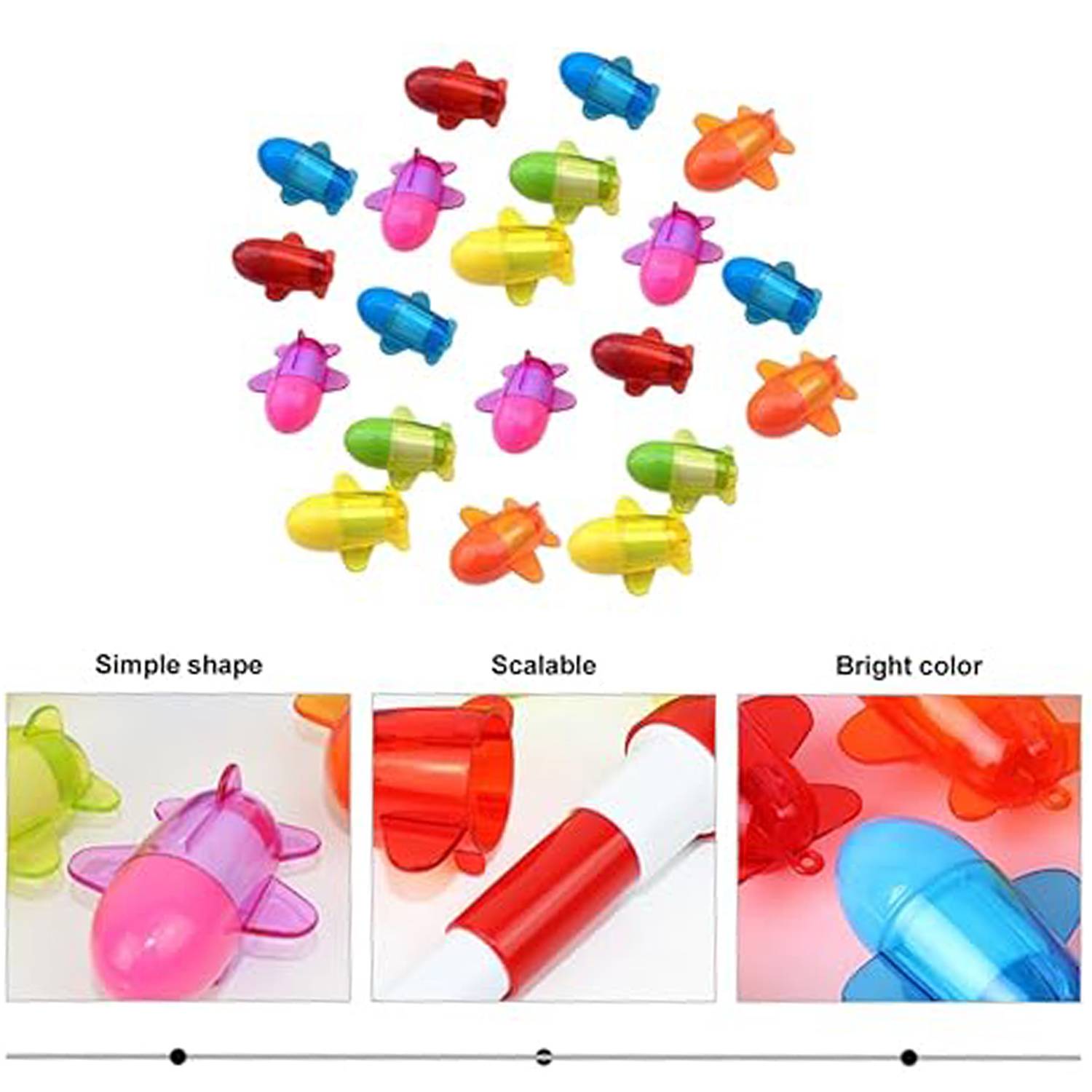 Cartoon telescopic color airplane plastic ballpoint pen 9
