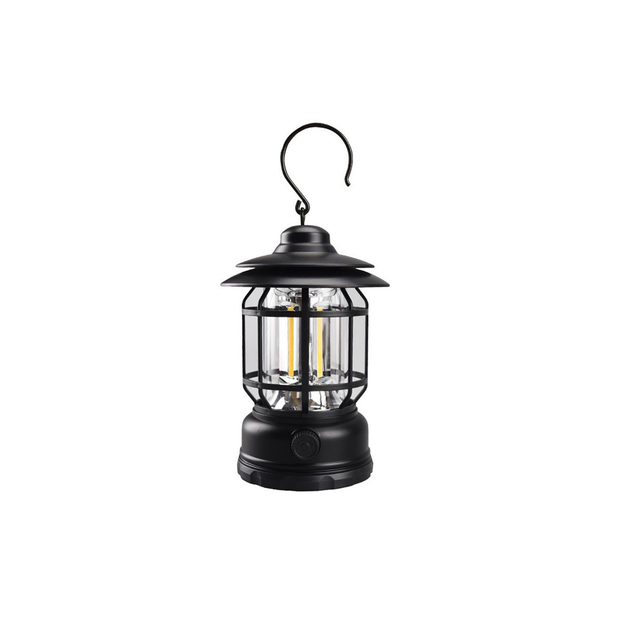 Rechargeable Vintage Camping Lantern 5.8 x 5.8 x 6.2" 3