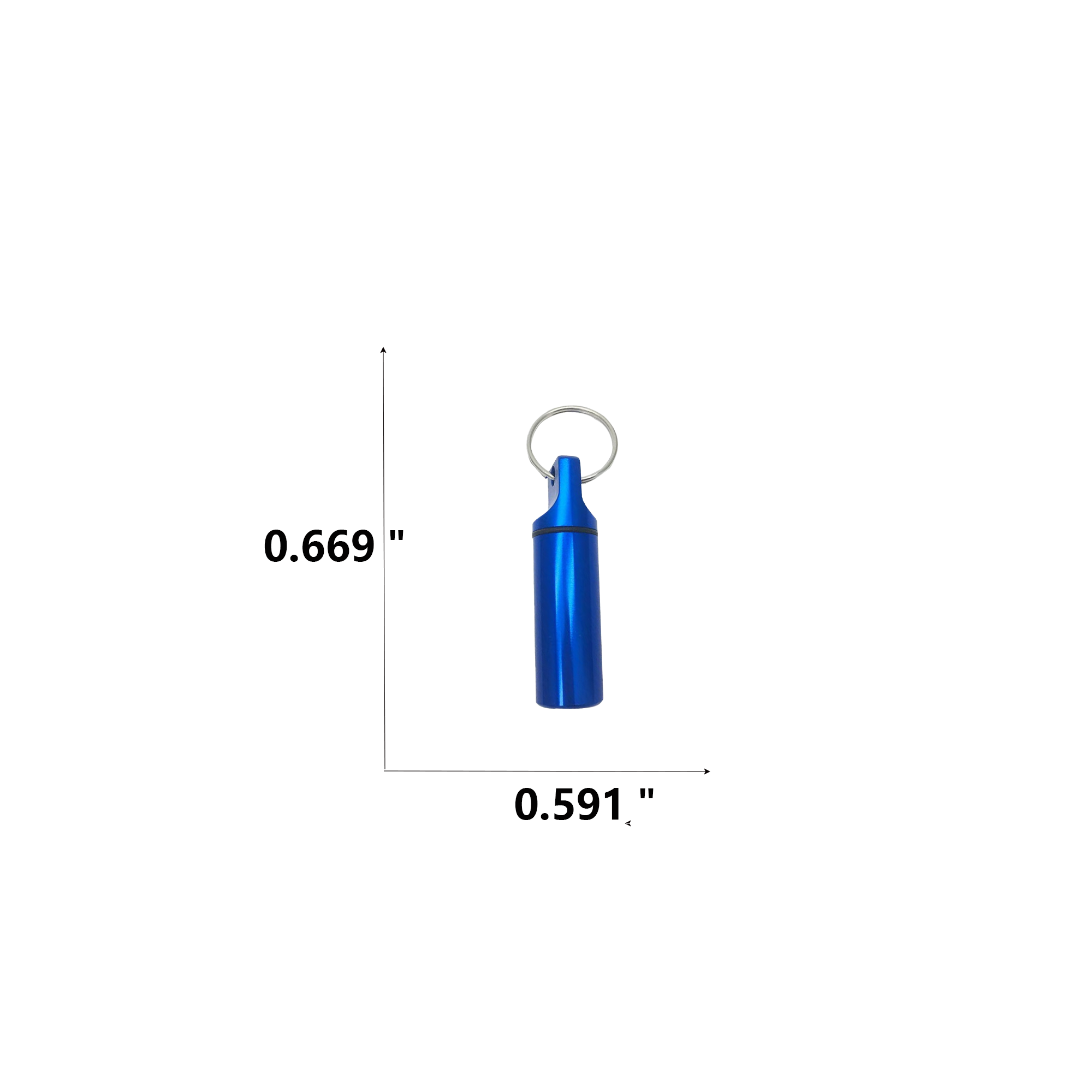 Aluminum Alloy Medicine Tube Keychain 9