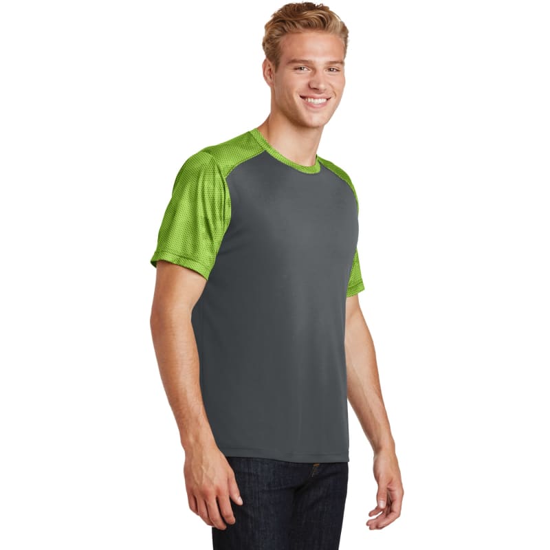 Sport-Tek CamoHex Colorblock Tee. 22