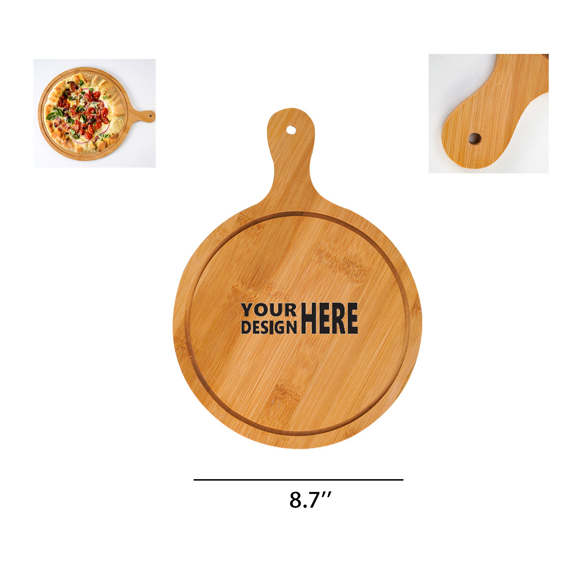 9" Round Bamboo Cutting Board 3