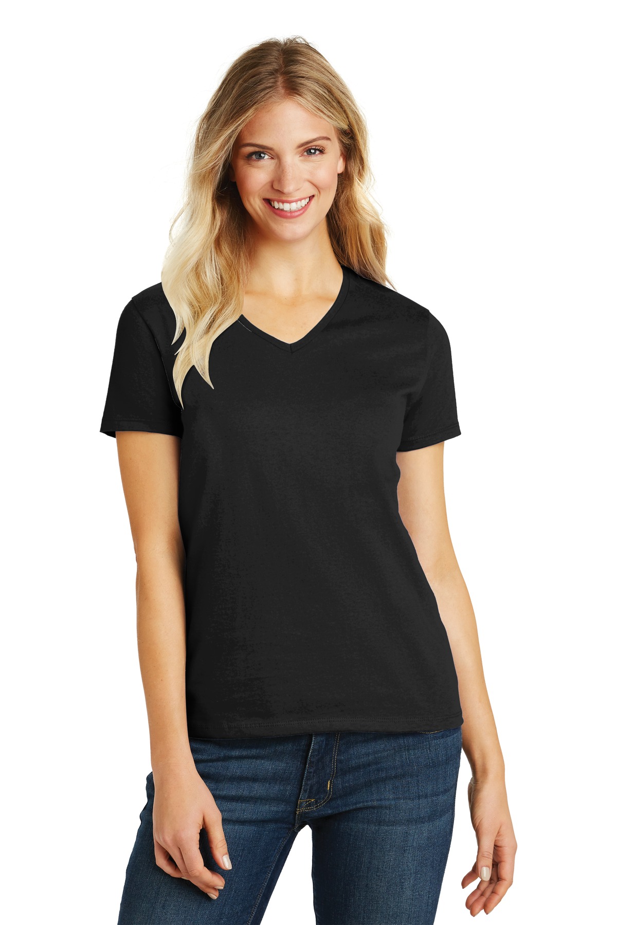 Women's Perfect Blend CVC V-Neck Tee