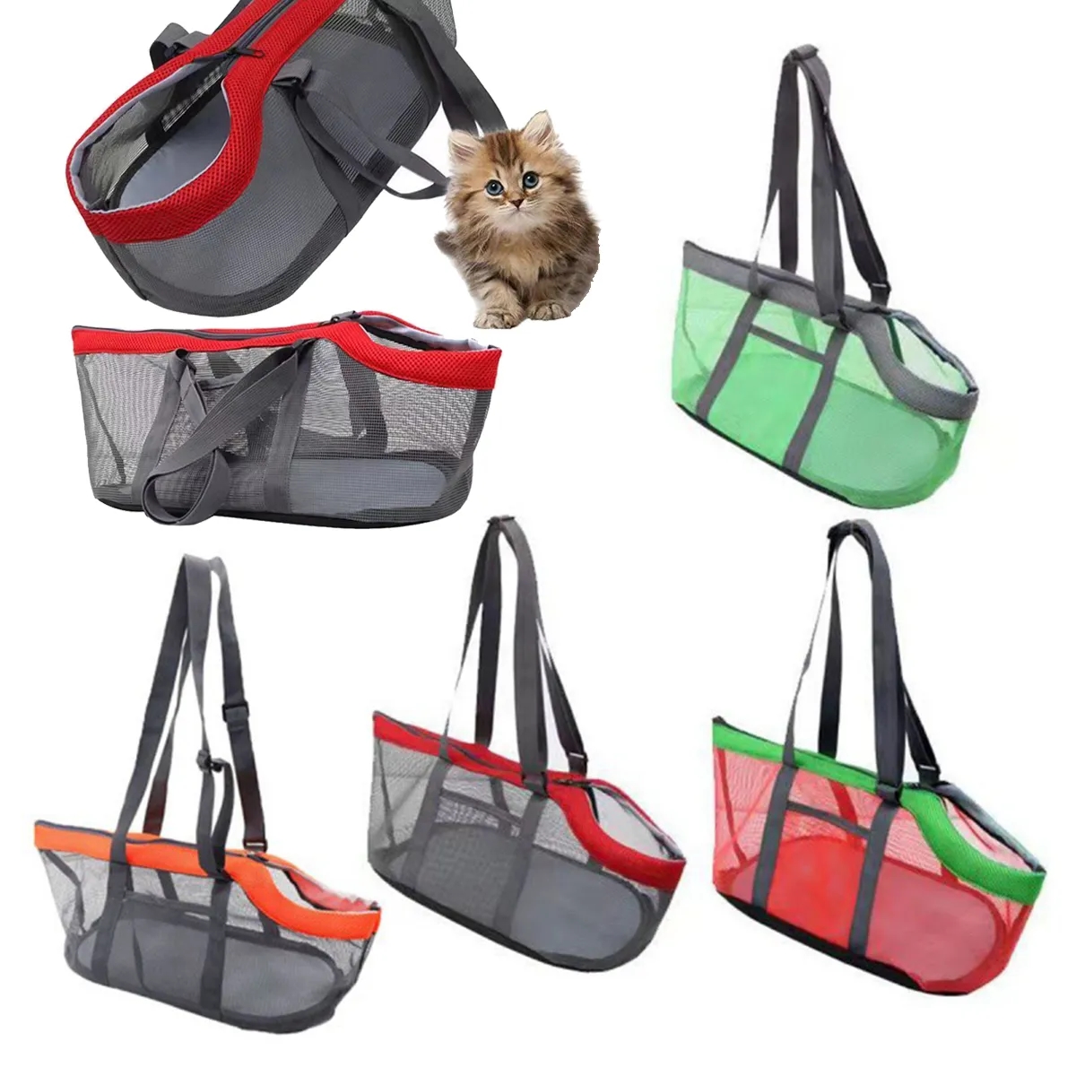 Portable Pet Carrying Net Bag 2