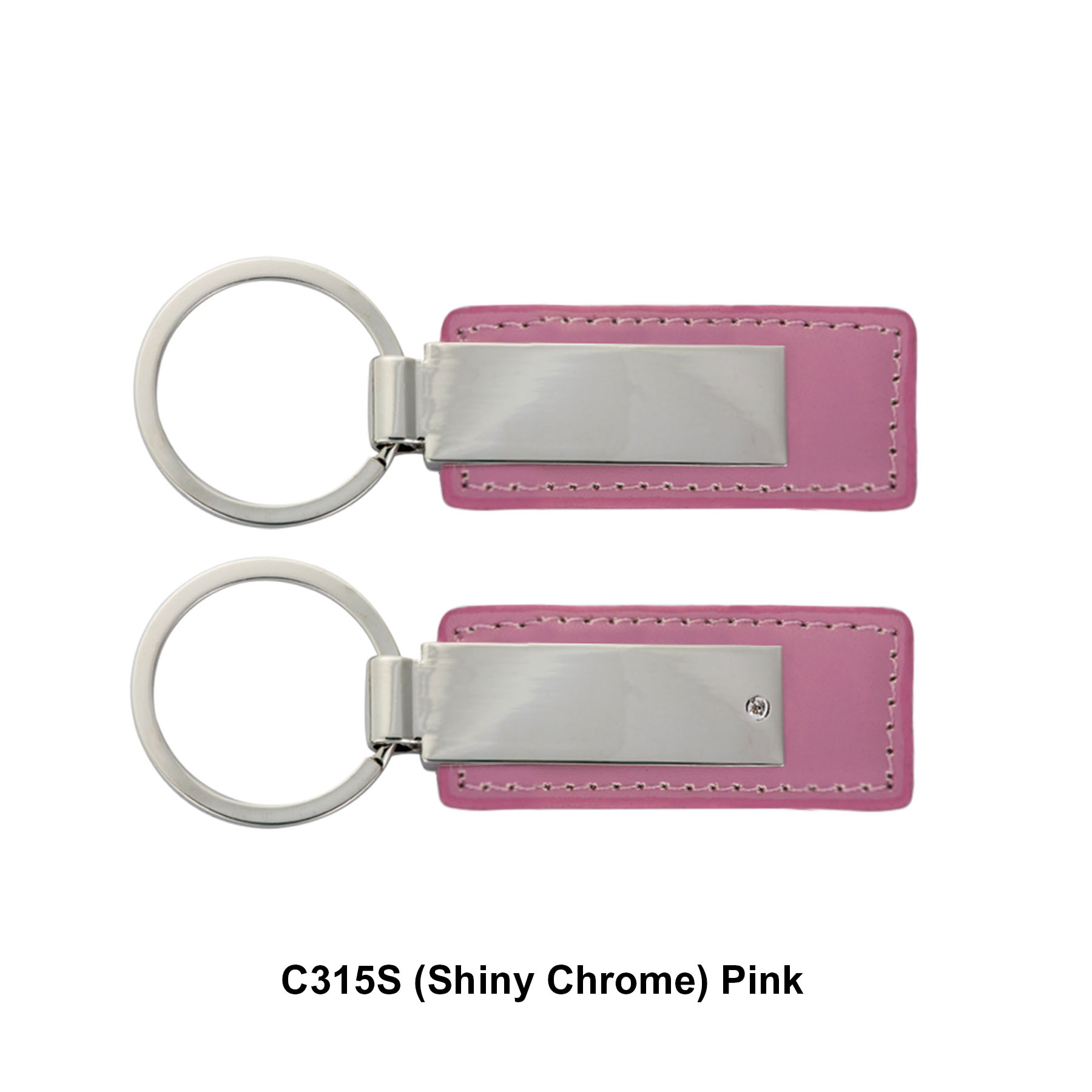 Leatherette with Rectangular Metal Key Tag (Key Chain, Keychain) 14