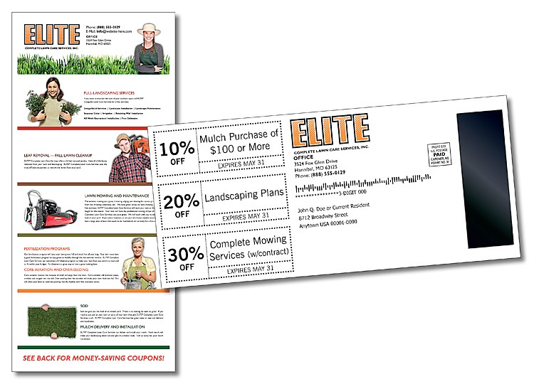 Mag Tab Mail Card (3.625x8.0) - 10 pt. Card with 1x3 Gap Magnet Attached 2