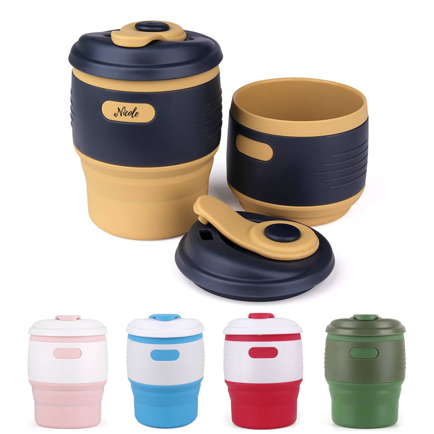 Portable Silicone Collapsible Travel Coffee Mug